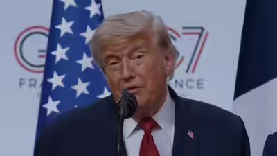 Donald trump speaking at g7 meeting.jpg