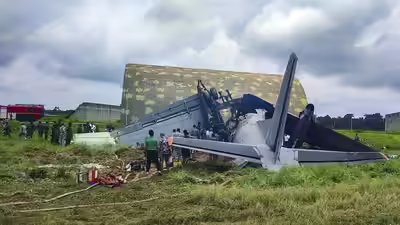 Iaf3939s transport aircraft crashes while landing in assam39s jorhat.jpg