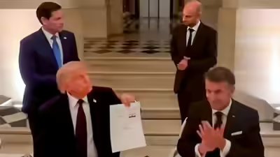 Trump sign iran deal at versailles photo pti.jpg