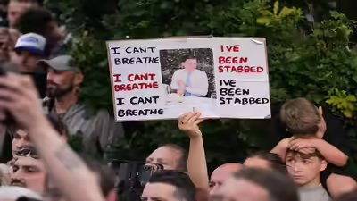 Uk government condemns violence at protest over teen39s stabbing death.jpg