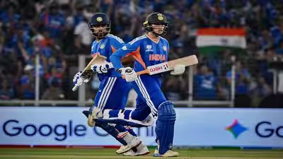 Ahmedabad mar 08 ani india39s abhishek sharma and sanju samson run between wi.jpg