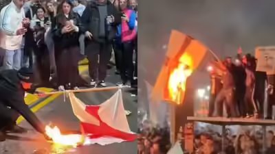 Argentina fans burn england flags screengrabs.jpg