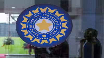 Bengaluru logo of bcci on the entrance of the newly inaugurated national cricke.jpg