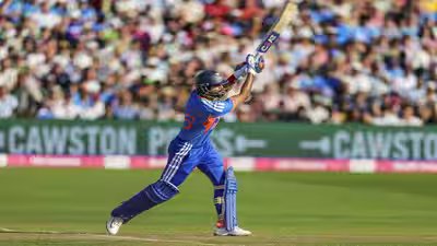 Bristol england jul 09 ani indian skipper shreyas iyer plays a shot during.jpg