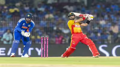 Chennai feb 26 ani zimbabwe39s skipper sikandar raza plays a shot during the .jpg