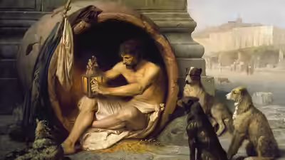 Diogenes of sinope lived on the streets ate with dogs.jpg