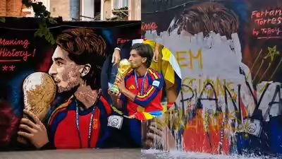 Ferran torres world cup mural vandalised in barcelona.jpg