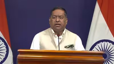 Mea spokesperson randhir jaiswal during weekly media briefing.jpg