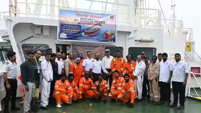 Mt sanmar herald crew honoured at paradip port.jpg