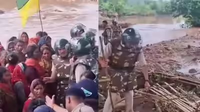 Protest against ken betwa project in mp ends abruptly as police clear site.jpg