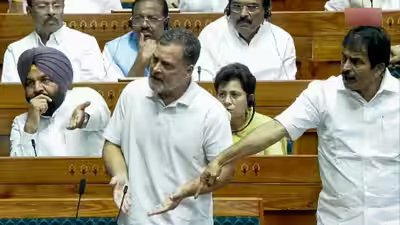 Rahul gandhi during his address in lok sabha.jpg