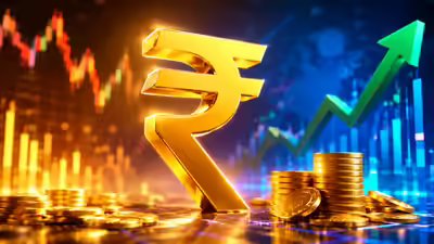 Rupee opens in green.jpg