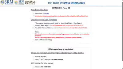 Srmjeee 2026 phase 3 admit card and slot booking from july 2.jpg