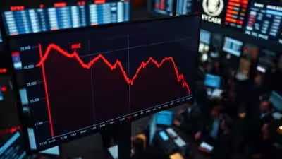 Stock market ends in red.jpg