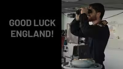 Uk armed forces send a message for england ahead of the match.jpg