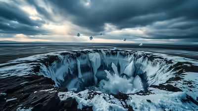 Why siberias lakes sometimes explode leaving behind giant craters in the frozen arctic.jpg