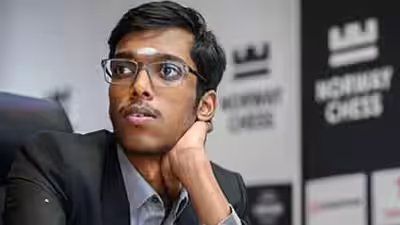 Grand chess tour indian grandmaster praggnanandhaa ends rapid section as joint leader.jpg