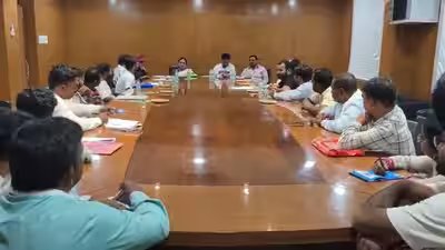 Meeting between the delegation of protesting students and jharkhand government representatives.jpg