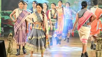 Raipur aug 10 ani surrendered women naxals walk on the ramp during a partici.jpg