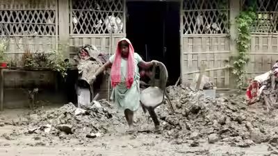 Sivasagar assam aug 01 ani a woman at the site after the dikhow river floo.jpg