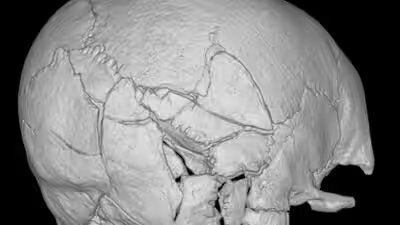 The 14th century warriors skull was broken in 61 places university of bradford photo.jpg