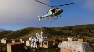 The team used helicopters to spread cereal bait.jpg