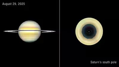 Nasas hubble captures saturns mysterious 10 sided atmospheric wave at its south pole.jpg