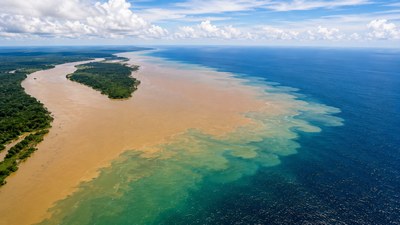 The amazon river pours 28 billion gallons of freshwater into the atlantic ocean every minute making.png